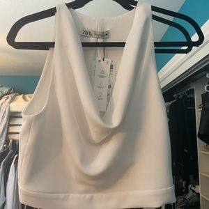 Zara Flowy Neckline Top